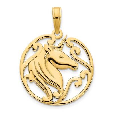 Unicorn Pendant 14k Gold D5080, MPN: D5080, 196904089828