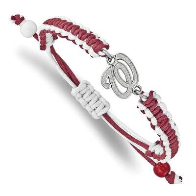 MLB Washington Nationals Adjustable Cord Bracelet Stainless Steel ST514NAT, MPN: ST514NAT, 63440101…