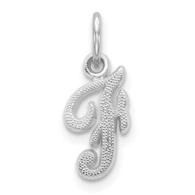Initial F Charm 10k White Gold 10C763WF, MPN: 10C763WF,