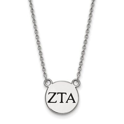 Zeta Tau Alpha Extra Small Enameled Pendant with 18 Inch Chain Sterling Silver SS016ZTA-18, MPN: SS…