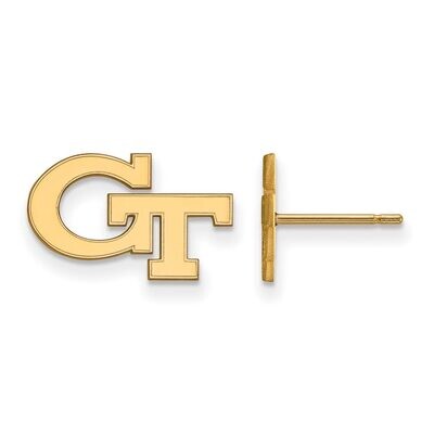 Georgia Institute of Technology x-Small Post Earring 10k Yellow Gold 1Y060GT, MPN: 1Y060GT, 8867748…