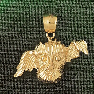 Dazzlers Jewelry Affen Pinscher Dog Pendant Necklace Charm Bracelet in Yellow, White or Rose Gold 2…