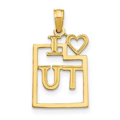 Utah State Pendant 14k Gold Solid D1191, MPN: D1191,