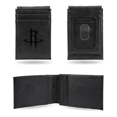 NBA Houston Rockets Black Faux Leather Front Pocket Wallet GC7458, MPN: GC7458, 767345895387