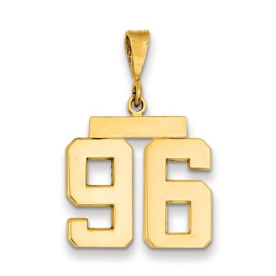 Number 96 Charm 14k Gold Medium Polished MP96, MPN: MP96, 883957136370