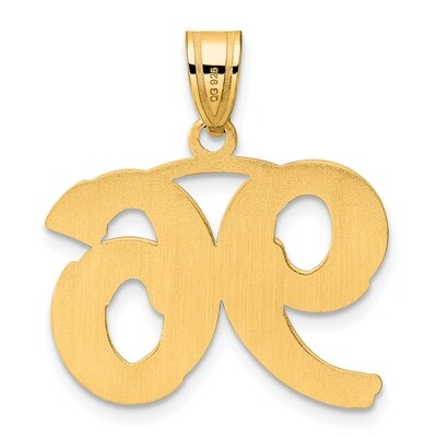 Number 96 Pendant 14k Gold Polished Etched AEN96, MPN: AEN96,