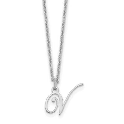 Letter V Initial Necklace 14k White Gold XNA756W/V, MPN: XNA756W/V, 196904082072