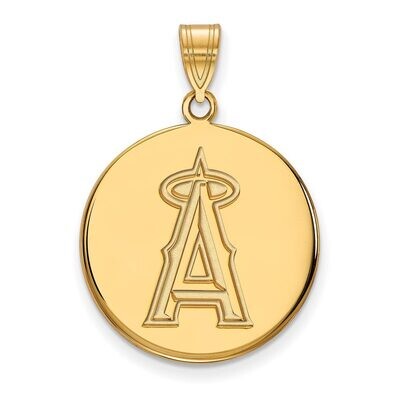 Los Angeles Angels Large Disc Pendant Gold-plated Silver GP015ANG, MPN: GP015ANG, 886774918044