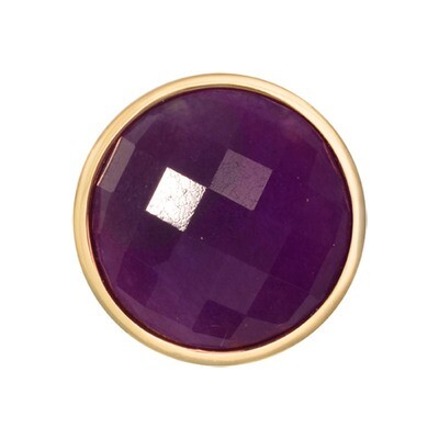 Nikki Lissoni Faceted Dyed Lavender Quartzite Rose Gold-Plated 23mm Coin C1312RGS, MPN: C1312RGS, 8…