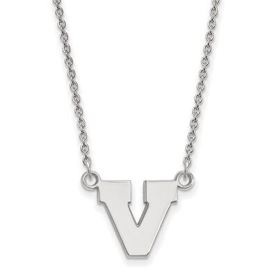 University of Virginia Small Pendant with Chain Necklace 10k White Gold 1W054UVA-18, MPN: 1W054UVA-…