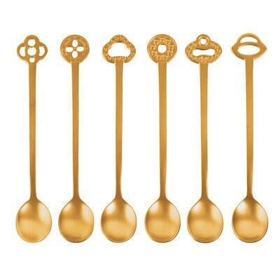 Sambonet Party Fashion Set 6 Party Spoons 52649N02, MPN: 52649N02,