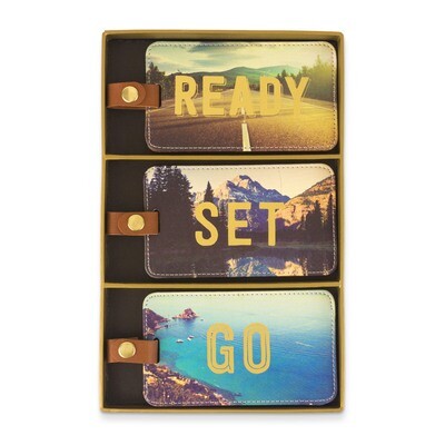 Set of 3 Ready Set Go Luggage Tags GM19335, MPN: GM19335, 826635152699