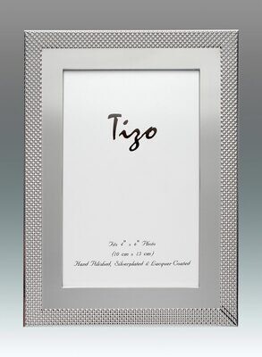 Tizo Simple Dots 5 x 7 Inch Silver Plated Picture Frame, MPN: 4034-57,