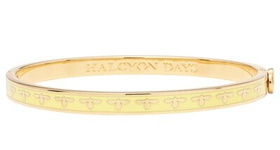 Halcyon Days 6mm Bee Buttercup Gold Hinged Bangle Bracelet HBBEE2006G, MPN: HBBEE2006G,