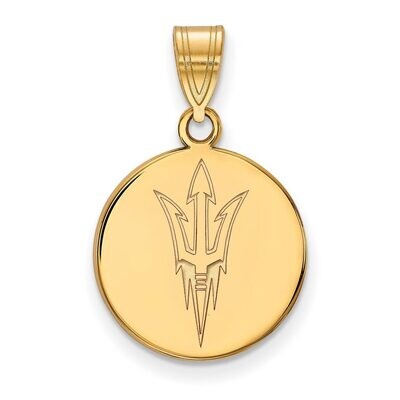 Arizona State University Medium Disc Pendant 14k Yellow Gold 4Y048AZS, MPN: 4Y048AZS, 886774883335