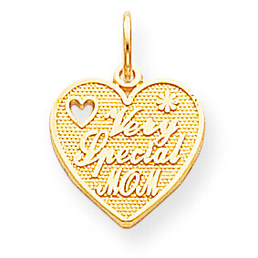 VERY SPECIAL MOM HEART CHARM 10k Gold 10C433, MPN: 10C433, 883957392639