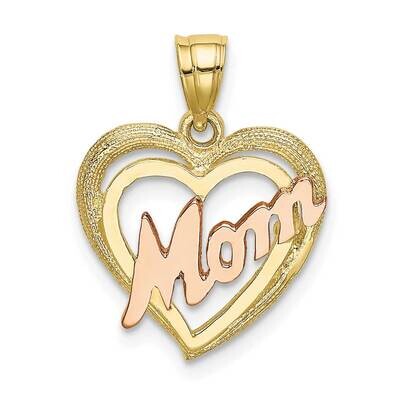 Two-Tone Mom Heart Charm 10k Gold 10K9060, MPN: 10K9060,