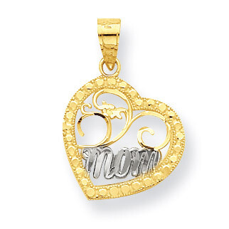 Mom Heart Charm 10K Gold &amp; Rhodium 10C959, MPN: 10C959, 886774022420