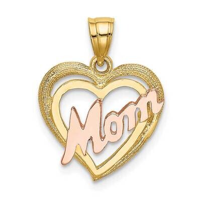 Mom with Heart Charm 14k Two-tone Gold K9060, MPN: K9060, 637218175215