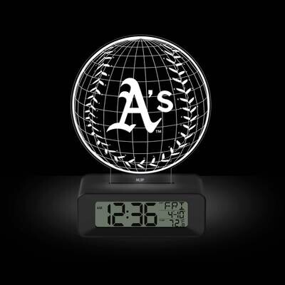 Game Time Oakland A&#39;s LED 3D Illusion Alarm Clock GM25316-OAK, MPN: GM25316-OAK, 81006814081