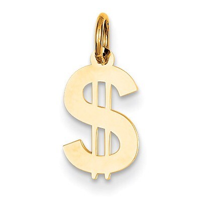 Dollar Sign Charm 14k Gold Polished XAC903, MPN: XAC903, 886774073057