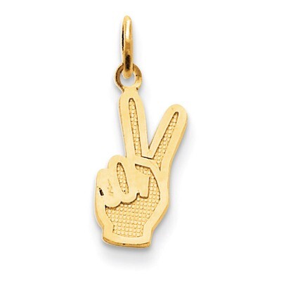 Peace Sign Charm 14k Gold K2765, MPN: K2765, 883957346045
