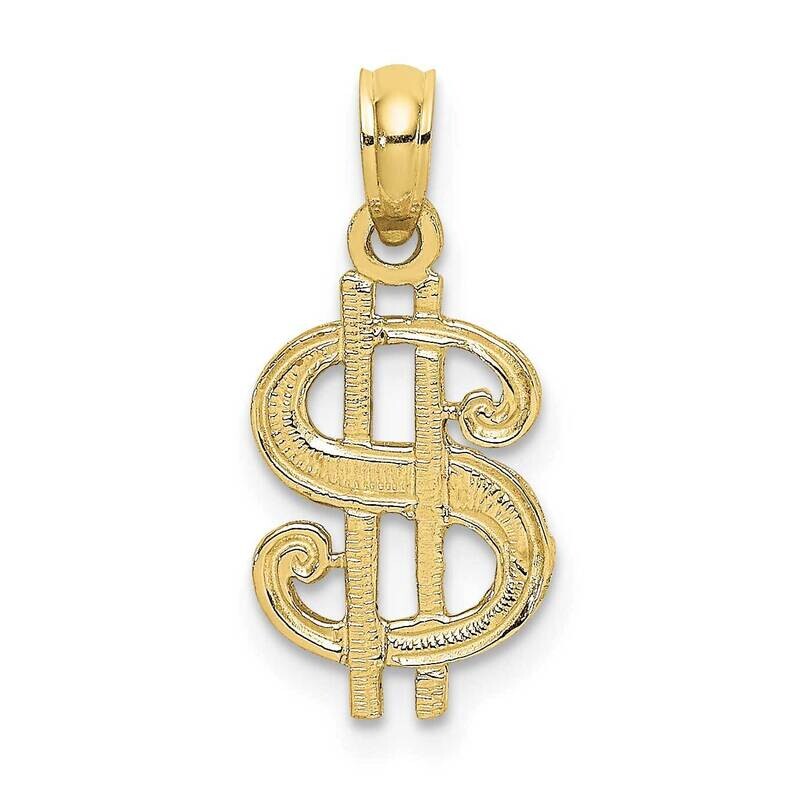 Dollar Sign Charm 10k Gold 10K7136, MPN: 10K7136,