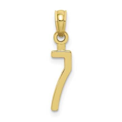 Number 7 Block Charm 10k Gold 10NU07, MPN: 10NU07,