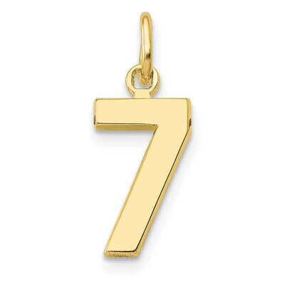 Polished Number 7 Charm 10k Gold Casted Small 10SP07, MPN: 10SP07,