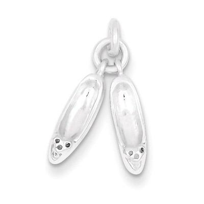 Ballet Slippers Charm Sterling Silver QC289, MPN: QC289, 883957977065