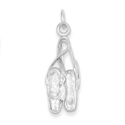 Ballet Slippers Charm Sterling Silver QC791, MPN: QC791, 883957917160