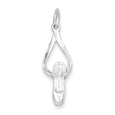 Ballet Slipper Charm Sterling Silver QC1641, MPN: QC1641, 883957571645