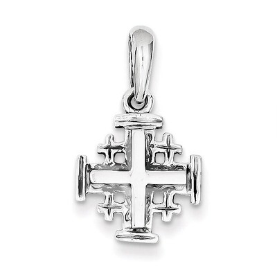 Jerusalem Cross Charm 14k White Gold K1233, MPN: K1233, 883957265742