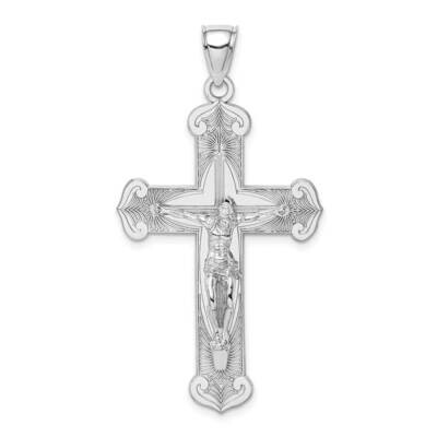 Crucifix Cross Charm 14k White Gold K9584W, MPN: K9584W, 637218156566