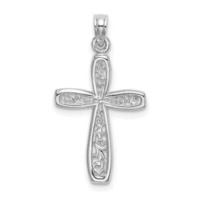 Filigree Cross Charm 10k White Gold 10K9149W, MPN: 10K9149W, 63721816275