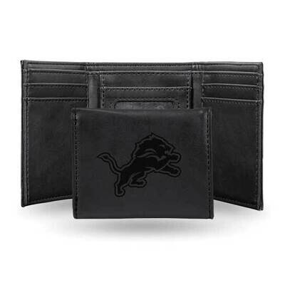 NFL Detroit Lions Black Faux Leather Trifold Wallet GC7764, MPN: GC7764, 767345899668