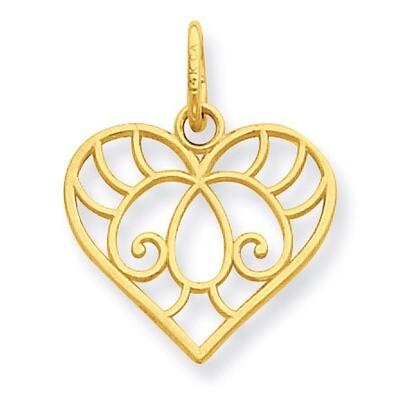 Heart Charm 14k Gold YC1028, MPN: YC1028, 886774257211