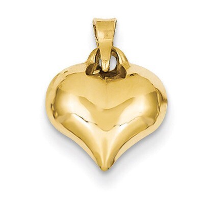 Puffed Heart Charm 14k Gold C2907, MPN: C2907, 883957897905