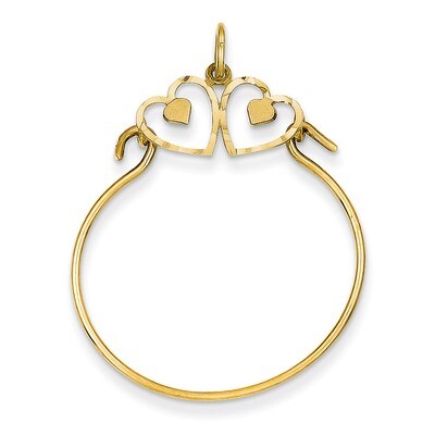 Heart Charm Holder 14k Gold C734, MPN: C734, 886774091341