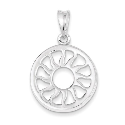 Sun Pendant Sterling Silver Polished QP2668, MPN: QP2668, 883957140605