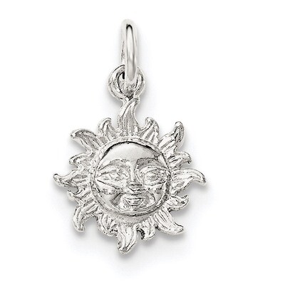 Face in Sun Pendant Sterling Silver Polished QC8572, MPN: QC8572, 191101458514