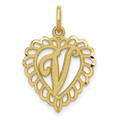 Initial V Charm 10k Gold 10C568V, MPN: 10C568V,