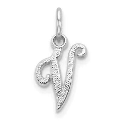 Initial V Charm 10k White Gold 10C763WV, MPN: 10C763WV,