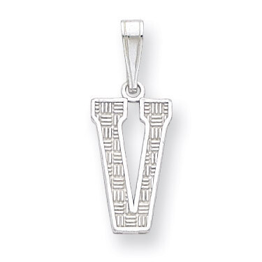 Initial V Charm Sterling Silver QC2762V, MPN: QC2762V, 883957906690