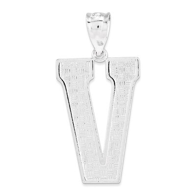 Initial V Charm Sterling Silver QC2766V, MPN: QC2766V, 883957906904