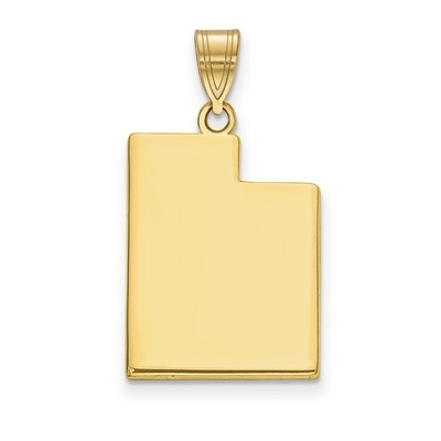 Utah State Pendant Charm Gold-plated on Silver Engravable XNA707GP-UT, MPN: XNA707GP-UT, 8867747527…