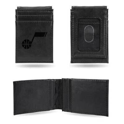 NBA Utah Jazz Black Faux Leather Front Pocket Wallet GC7494, MPN: GC7494, 767345895295