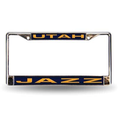 NBA Utah Jazz Blue Laser Chrome Car License Plate Frame GC7068, MPN: GC7068, 94746403539