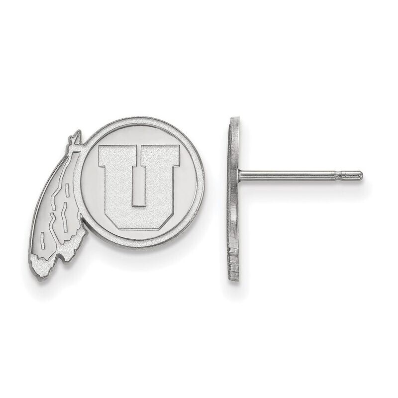 University of Utah Small Post Earring 10k White Gold 1W004UUT, MPN: 1W004UUT, 886774773162