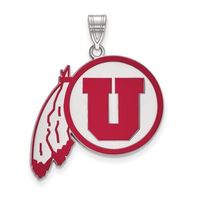 University of Utah Extra Large Enamel Pendant Sterling Silver SS005UUT, MPN: SS005UUT, 886774718194